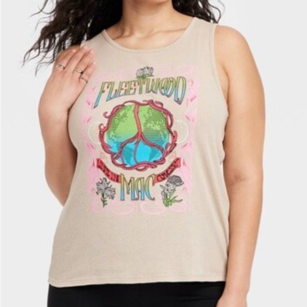 Fleetwood Mac Plus Size Graphic Tank Top Size 3X